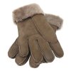 Kožešinové rukavice prstové PRD55 světle hnědé vel. S/M