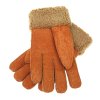 Splus Kožušinové rukavice prstové PR20 oranžové veľ. M/L