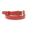 Dámský úzký kožený opasek Penny Belts 20-180-93 vínově červený