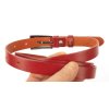 Dámsky úzky kožený opasok Špongr 2034 červený