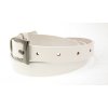 Dámsky úzky kožený opasok Špongr 2033 biely
