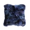 Kožešinový polštář z finského mývalovce - modrý