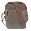 Malá pánská taštička přes rameno Hexagona 291329 hnědá nylonová s koženými doplňky A