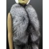 Kožušinová maxi štóla zo striebornej líšky ST206