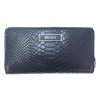 Velká kožená peněženka penál na zip Segali 910199124 tmavě modrá hadí kůže