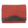 Kožená peněženka Segali SG61420 červenočerná z broušené kůže
