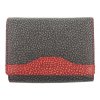 Dámská peněženka z broušené kůže Segali SG61420 šedá/červená