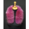 Krátký kožešinový lem na kapuci z mývalovce 60 cm - 6020 FUCHSIE