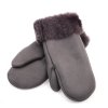 Dětské palčáky kožešinové DPA33 napalan tmavě šedé vel. 4-5 let