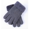Kožušinové rukavice prstové PR9 sivé veľ. L/XL