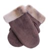 Pánske kožušinové palčiaky PA14 polonapalan hnedé