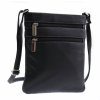Malá kožená crossbody kabelka taštička Sendi Design 804 čierna