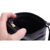 Malá kožená crossbody kabelka taštička Sendi Design 804 černá