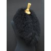 Kožušinový golier z tibetskej ovce L80 čierny