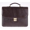 pánská tmavě hnědá aktovka Špongr dvoudílná, zakládaná