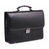 Pánská kožená aktovka se dvěma přihrádkami - černá hovězina