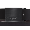 Pánský kožený opasek Black Hand 065-93 tmavě hnědý
