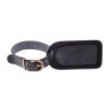Malá kožená visačka na zavazadlo černá