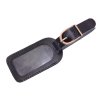 Malá kožená visačka na zavazadlo černá