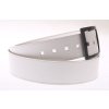 Široký pánský kožený opasek Black Hand 067-00 bílý (Délka opasku = obvod pasu (cm) 95 cm)