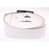 Široký pánský kožený opasek Black Hand 067-00 bílý (Délka opasku = obvod pasu (cm) 95 cm)