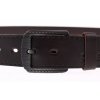 Pánský kožený opasek Black Hand 101-93 tmavě hnědý (Délka opasku = obvod pasu (cm) 95 cm)