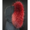 Kožešinový lem na kapuci z finského mývalovce - 4081 RED