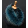 Kožešina na kapuci z finského mývalovce - 2051 PETROL BLUE