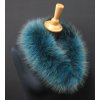 Kožešinový lem na kapuci z finského mývalovce - 2053 PETROL BLUE