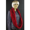 Kožešinový nákrčník / šála z králíka S39 červená