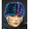Kožešinová čelenka a nákrčník v jednom S53 multicolor fialová