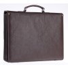 Veľká kožená advokátska aktovka s tromi priehradkami – hnedá hovädzina