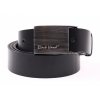 Pánský kožený opasek Black Hand 065-98 černý 3,5 cm