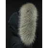 Kožešinový lem na kapuci z finského mývalovce - 3008 NATUR