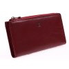 Veľká kožená peňaženka na zips Cosset 4513 Komodo tmavo červená