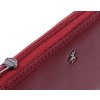 Veľká kožená peňaženka na zips Cosset 4513 Komodo tmavo červená