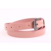 Dámský úzký kožený opasek Špongr 2016 růžový
