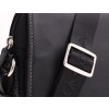 Pánska textilná crossbody taška Hexagona 299164 čierna s koženou chlopňou
