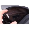 Pánska textilná crossbody taška Hexagona 299164 čierna s koženou chlopňou
