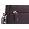 Pánska textilná crossbody taška Hexagona 299164 hnedá s koženou chlopňou