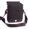Pánska textilná crossbody taška Hexagona 299164 hnedá s koženou chlopňou