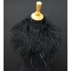 kožešinový límec z tibetské ovce černý