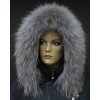 Kožešina na kapuci z finského mývalovce - 4024  SMOKE šedohnědý