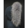Kožešina na kapuci z finského mývalovce - 4024  SMOKE šedohnědý
