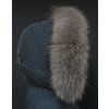 Kožešina na kapuci z finského mývalovce - 4029  SMOKE šedohnědý