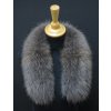 Kožešina na kapuci z finského mývalovce - 4029  SMOKE šedohnědý