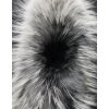 Kožešinový lem límec na kapuci z finského mývalovce 1024 BLACK & WHITE