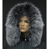 Kožešinový lem límec na kapuci z finského mývalovce 1027 BLACK & WHITE