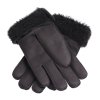 Kožešinové rukavice prstové PR60 černé napalan vel. L/XL