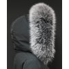 Kožešinový lem límec na kapuci z finského mývalovce 1029 BLACK & WHITE